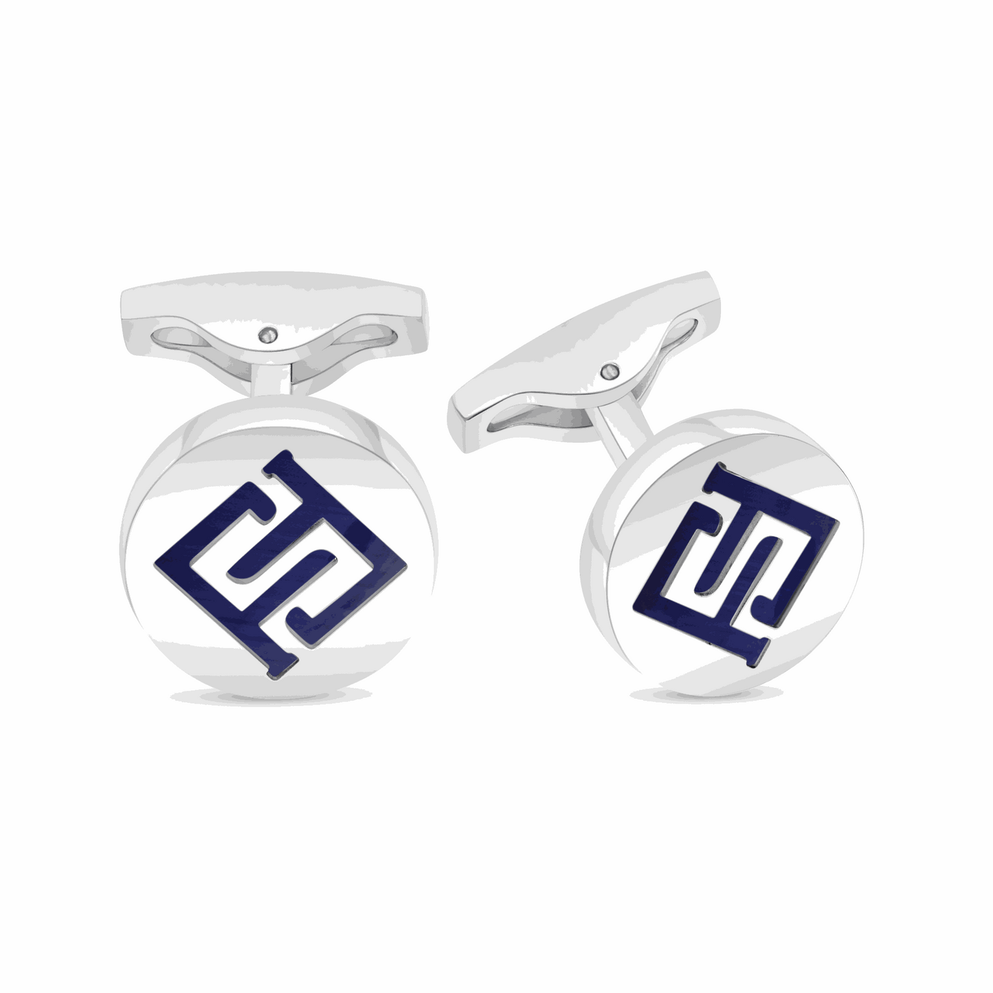 كبك ستانلس ستيل لون فضي عيار L316 مرصع احجار عين النمر ازرق Matt Steel