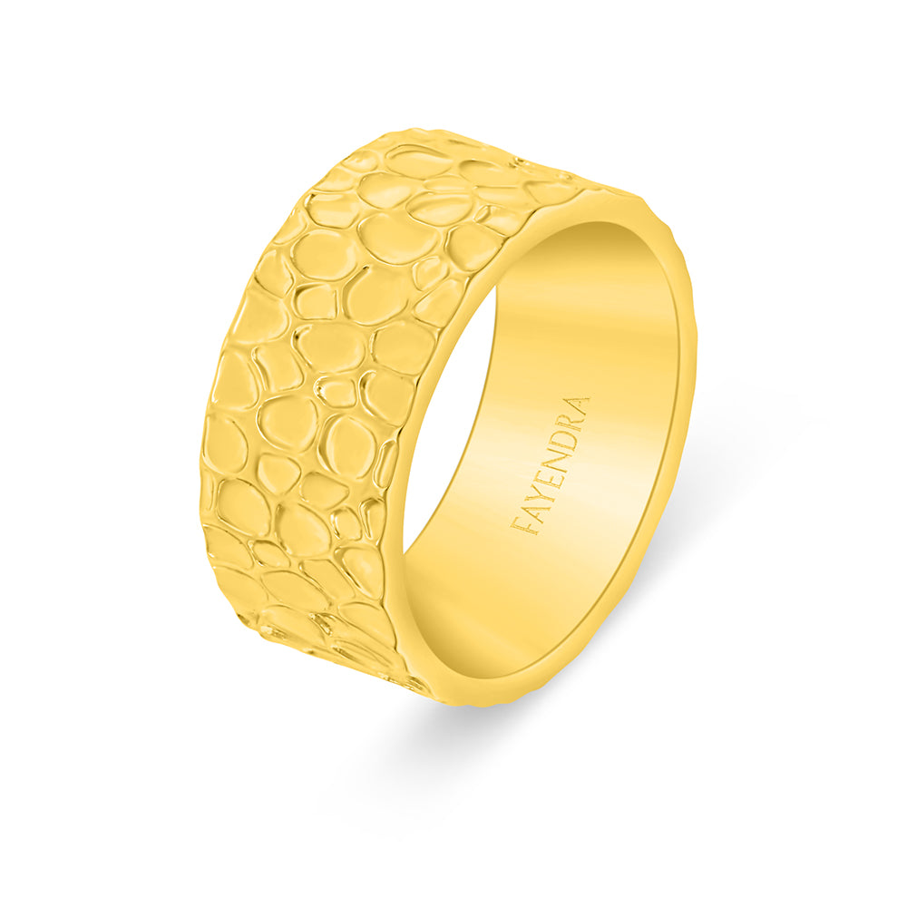 Sterling Silver 925 Ring Golden Plated
