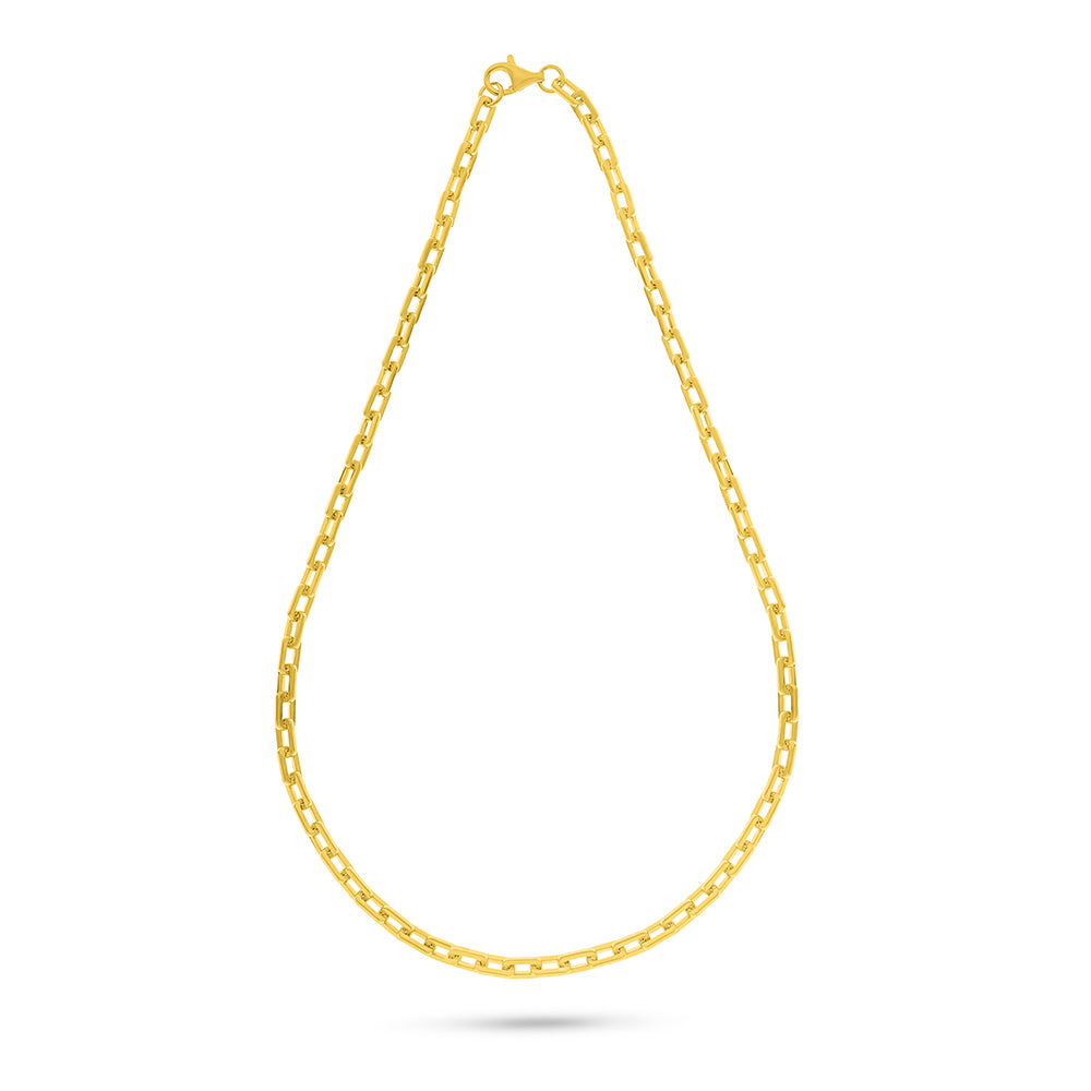Sterling Silver 925 Necklace Golden Plated