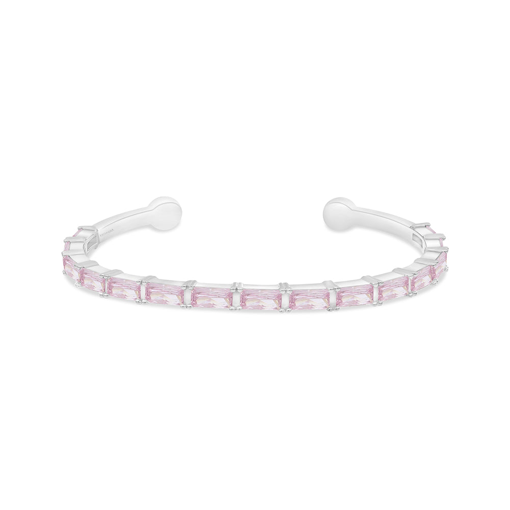 اسورة من الفضة الخالصة عيار 925 مطلية روديوم مرصعة زركون بنك