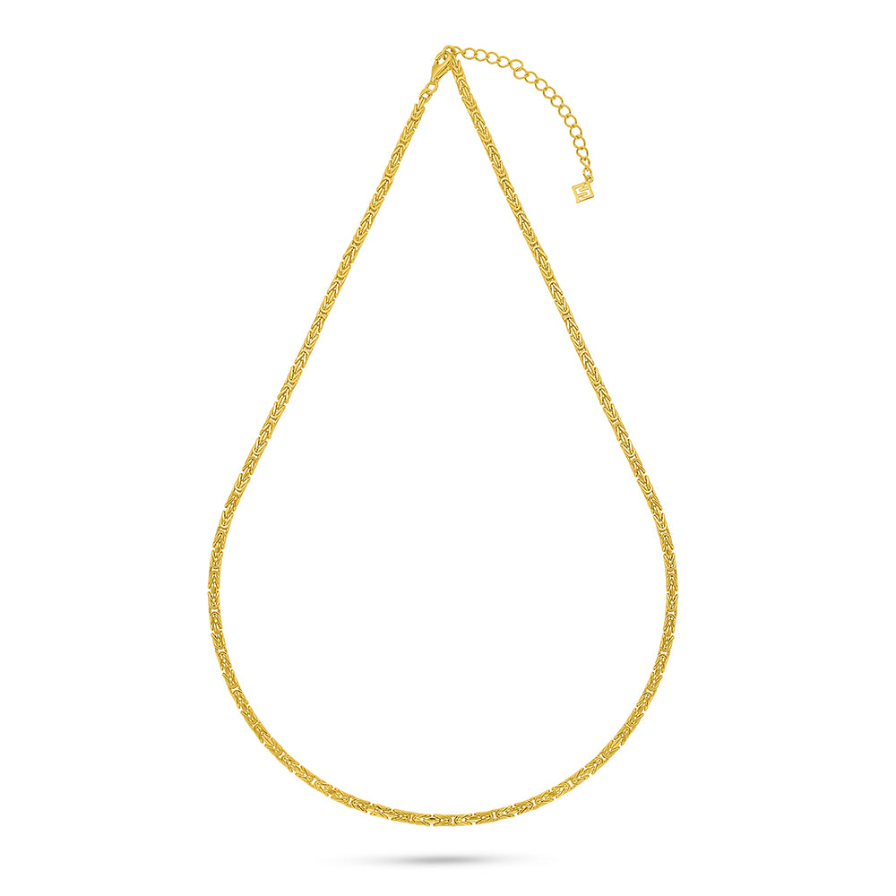Sterling Silver 925 Necklace Golden Plated
