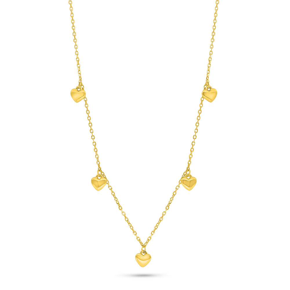 Sterling Silver 925 Necklace Golden Plated