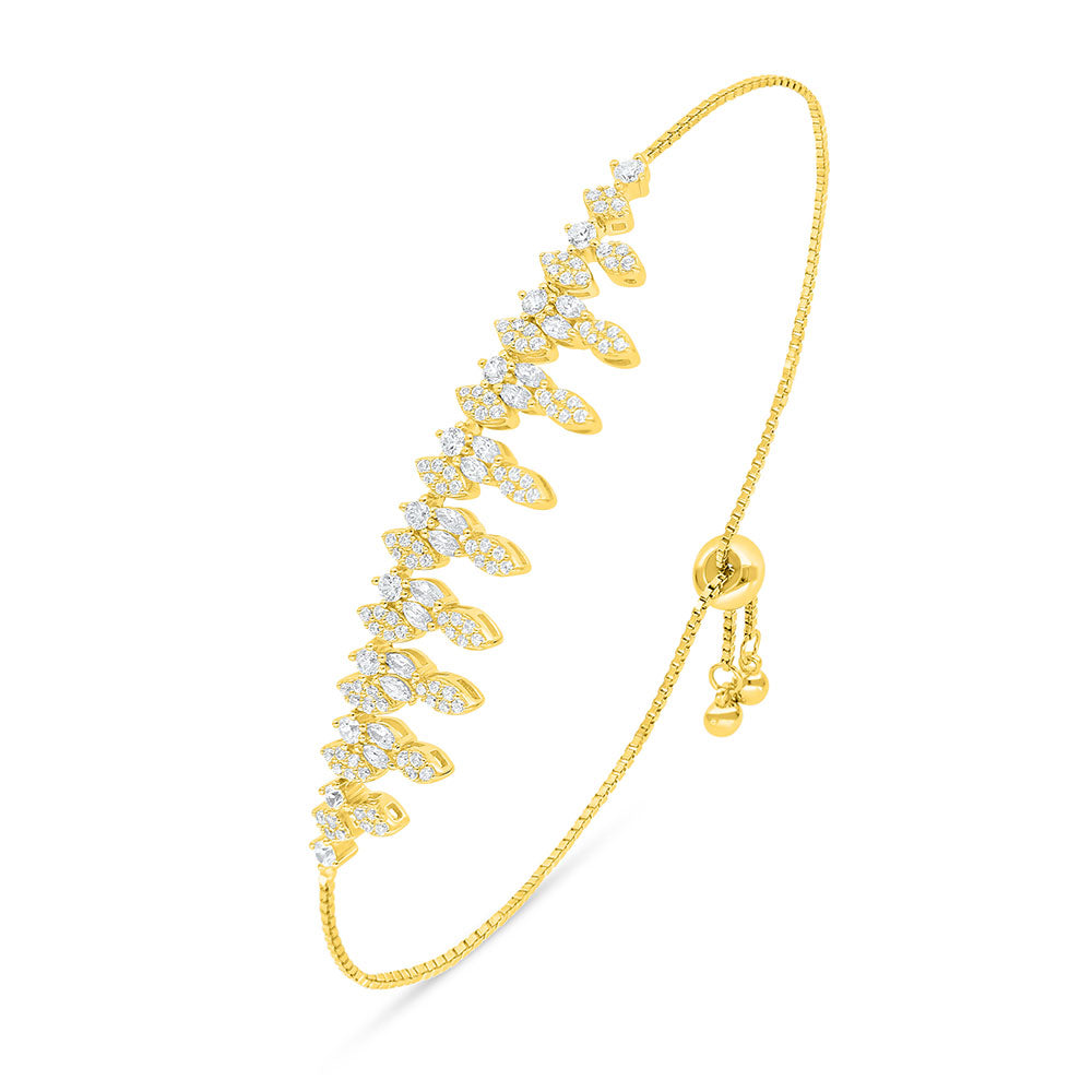 Sterling Silver 925 SET Golden Plated Embedded With White Zircon