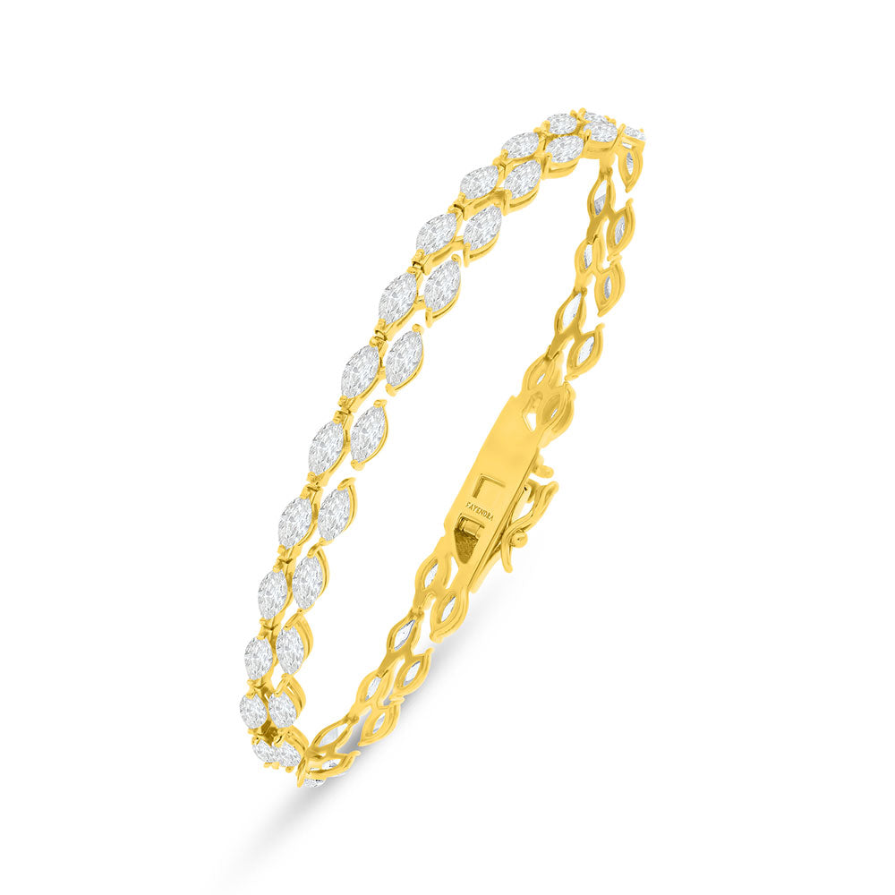 Sterling Silver 925 SET Golden Plated Embedded With White Zircon