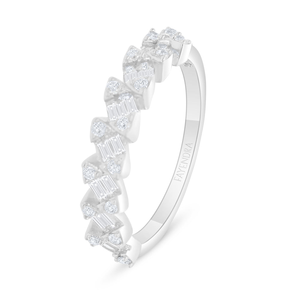 Sterling Silver 925 SET Rhodium Plated Embedded With White Zircon