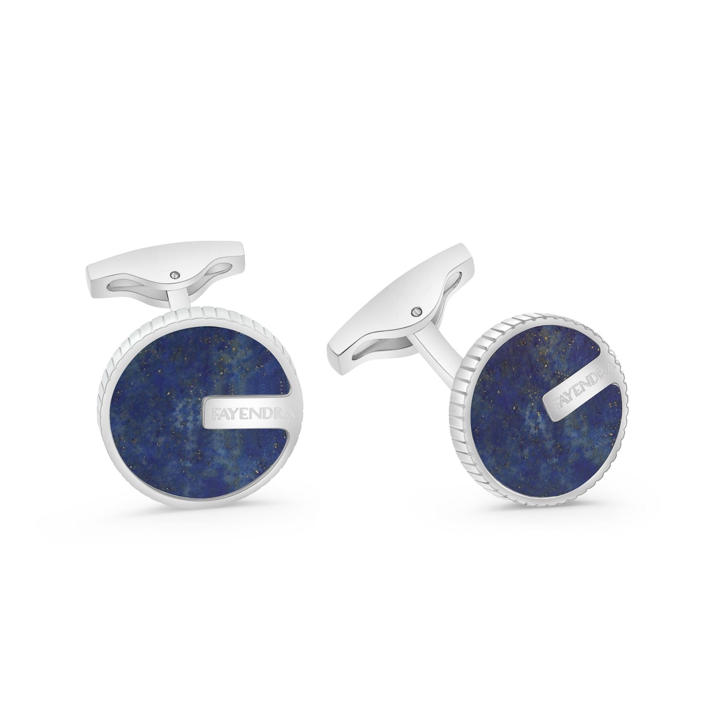 كبك ستانلس ستيل لون فضي و احجار لابيس عيار L316