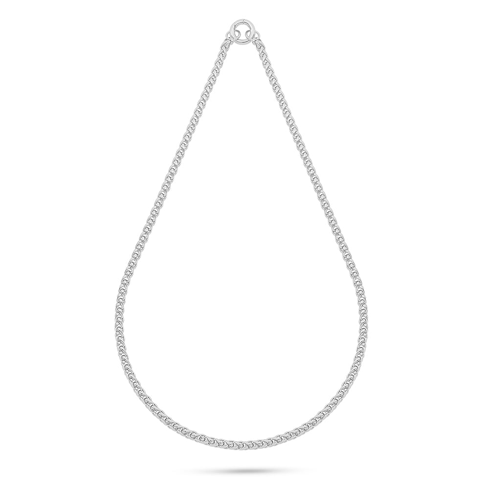 Sterling Silver 925 Necklace Rhodium Plated