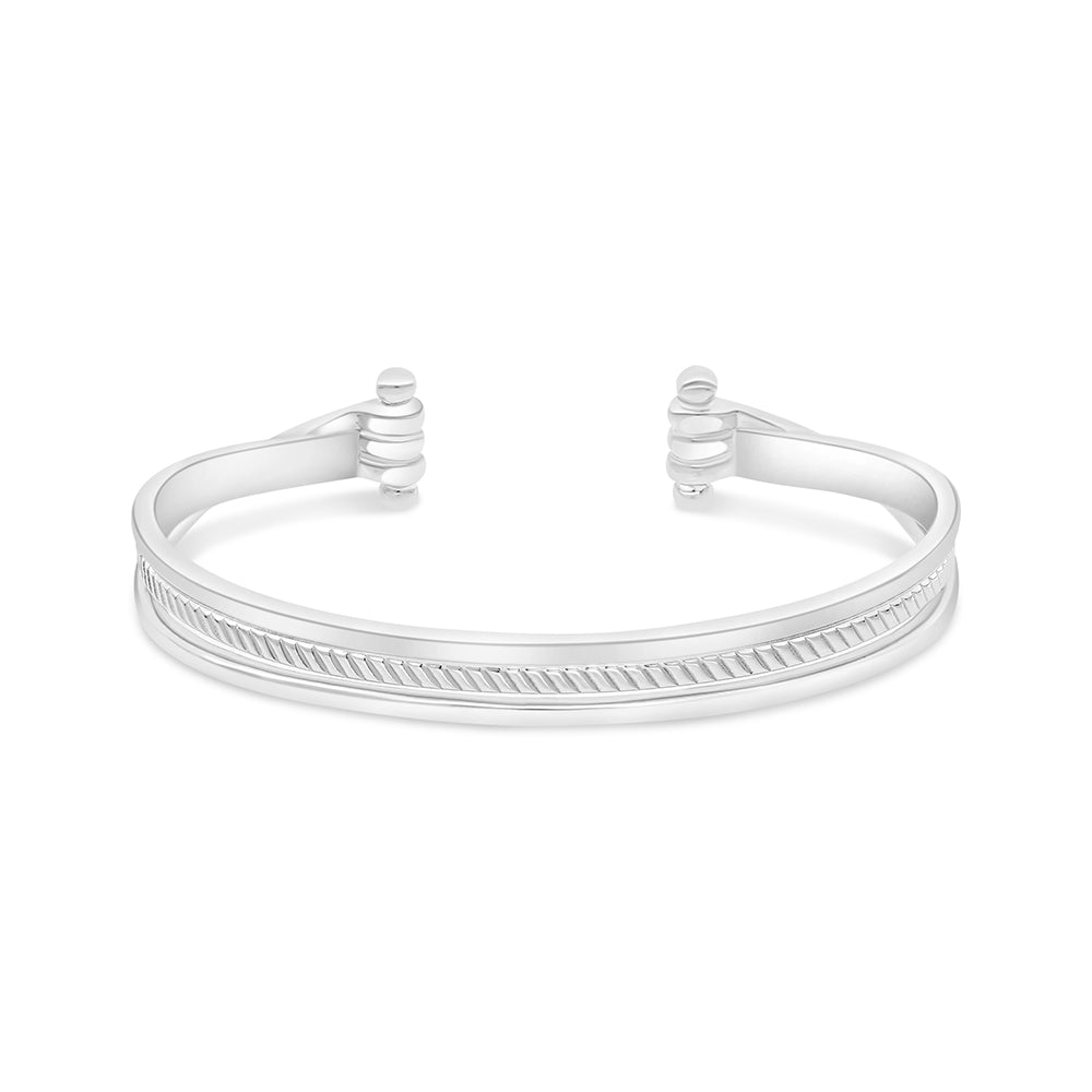 Sterling Silver 925 Bangle Rhodium Plated
