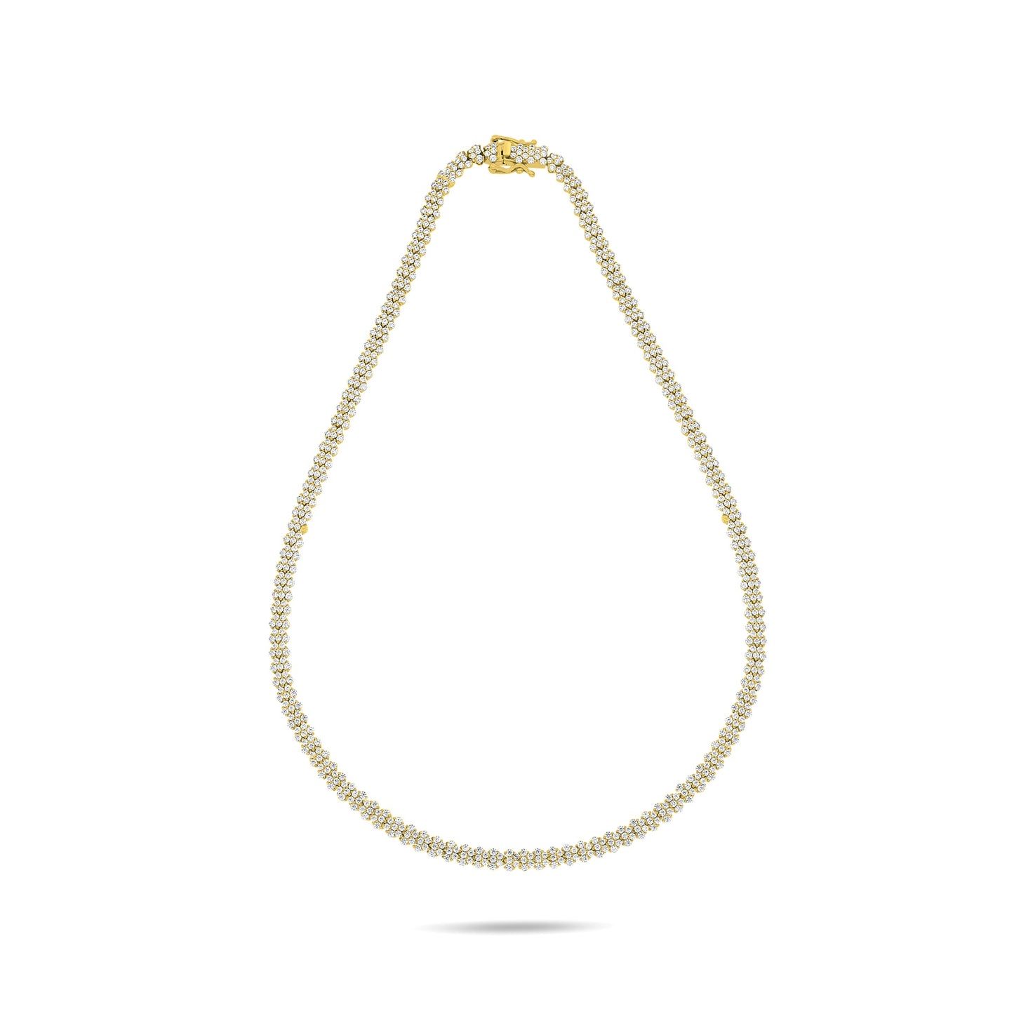 Sterling Silver 925 SET Golden Plated Embedded With White Zircon