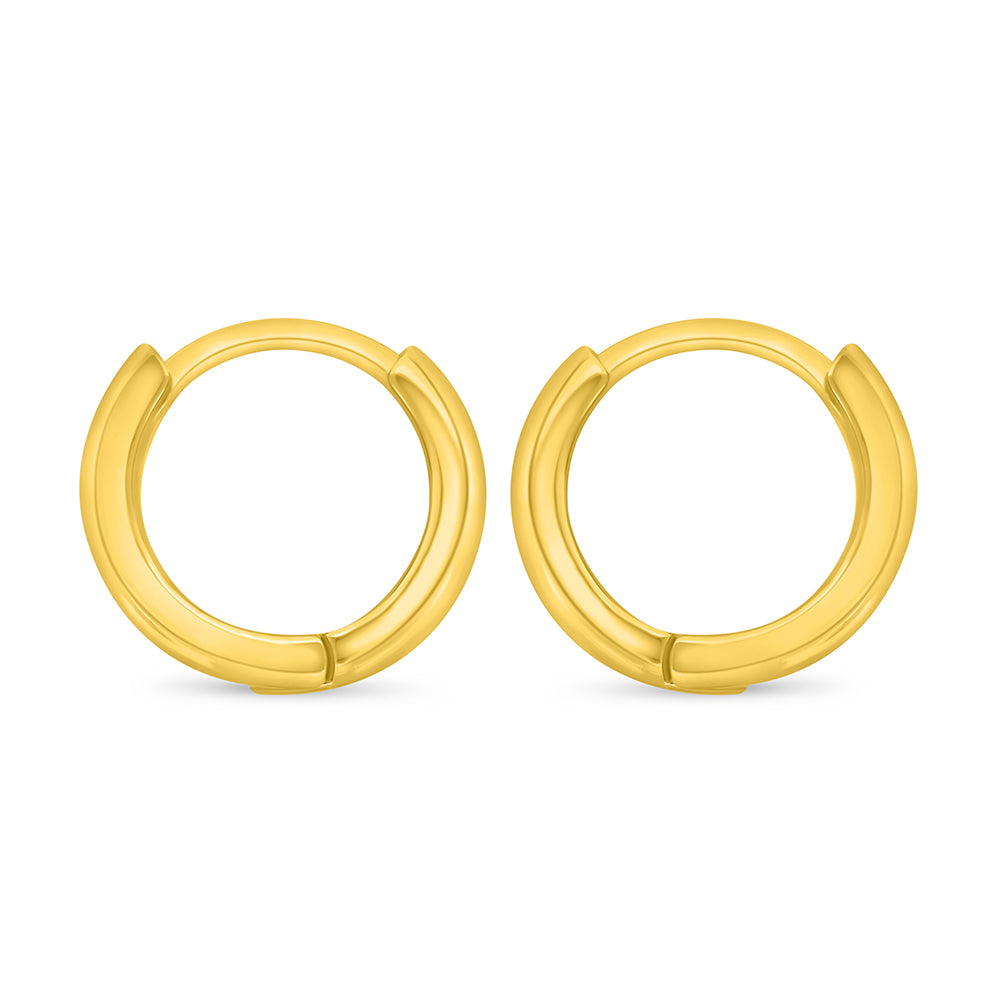 Sterling Silver 925 Earring Golden Plated Embedded With White Zircon