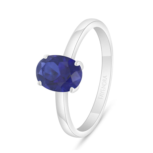 خاتم من الفضة الخالصة عيار 925 مطلي روديوم مرصع زفير كروندوم