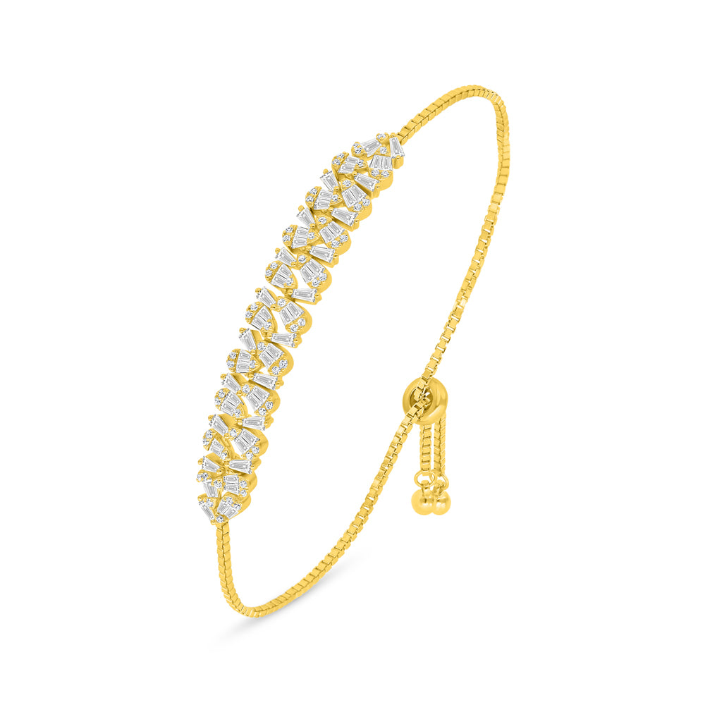 Sterling Silver 925 SET Golden Plated Embedded With White Zircon