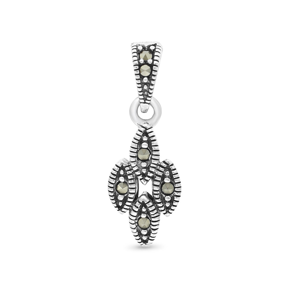 Sterling Silver 925 Pendant Embedded With Marcasite Stones