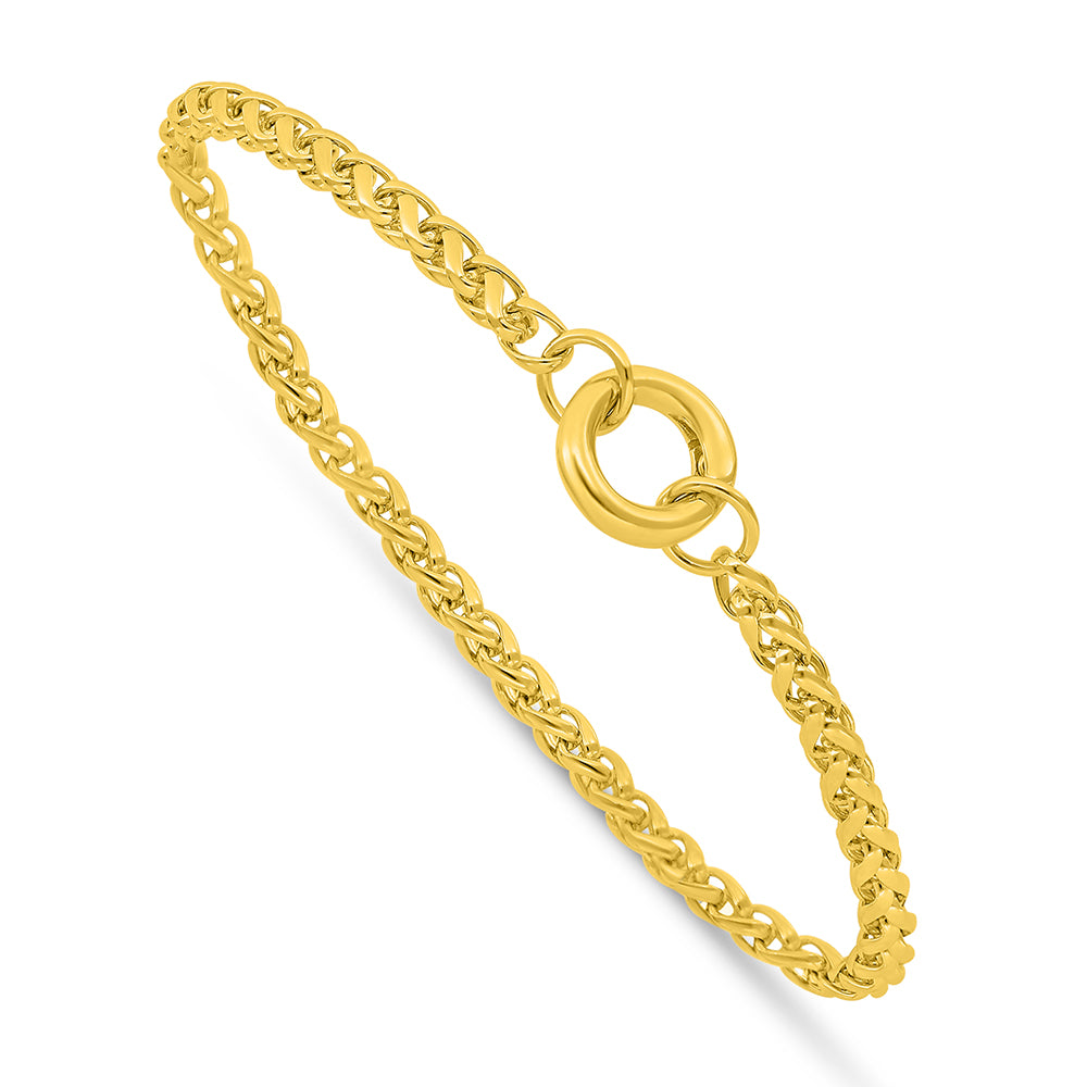 Sterling Silver 925 Bracelet Golden Plated