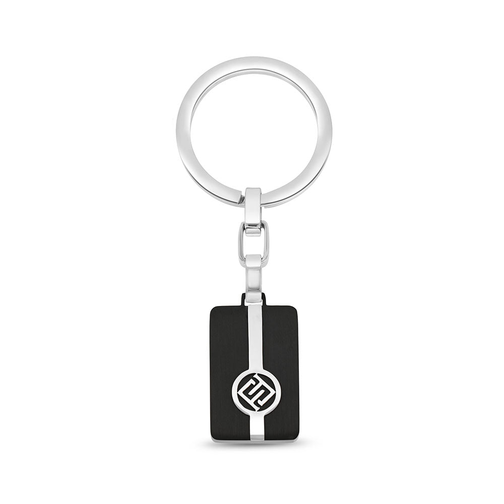 ميدالية ستانلس ستيل مطلية فضي واسود عيار 316L و LOGO) 304L)