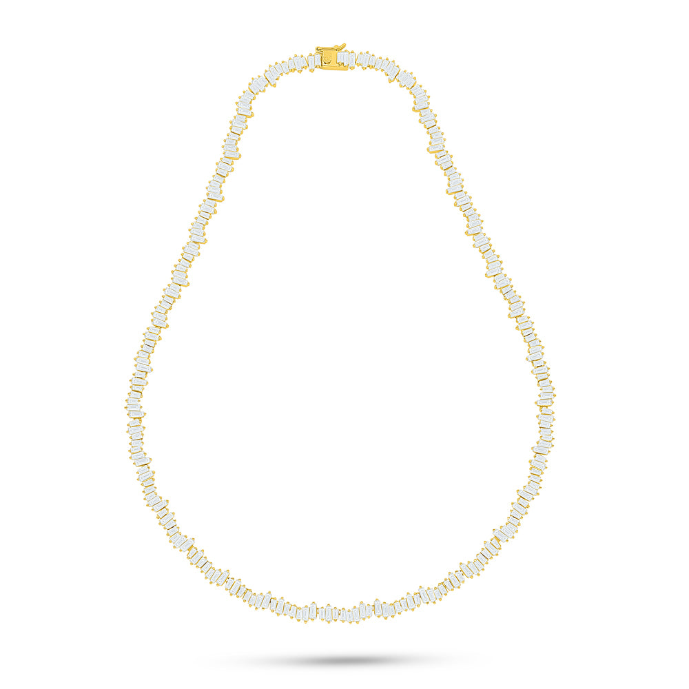 طقم فضة عيار 925 مطلي ذهبي فص ابيض