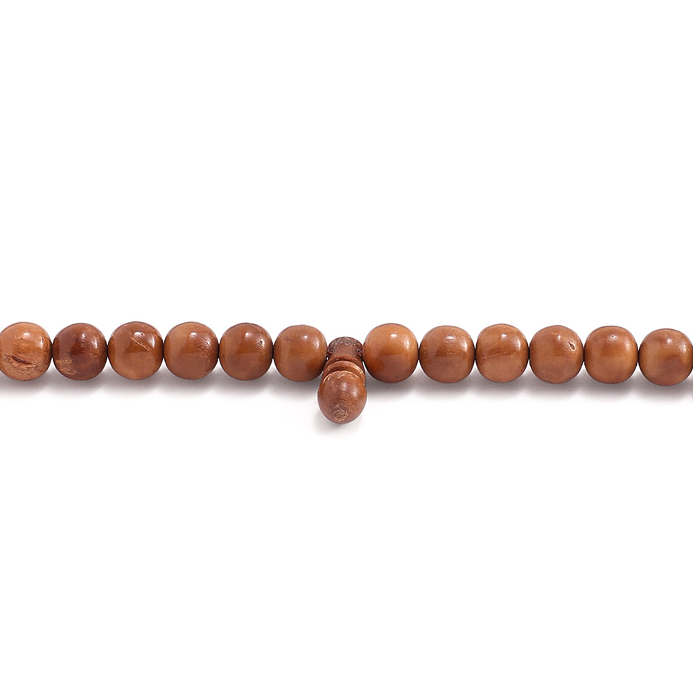 Kuk Rosary 100 Round Beads 7 mm African Style Wool Tassel With Two Counters