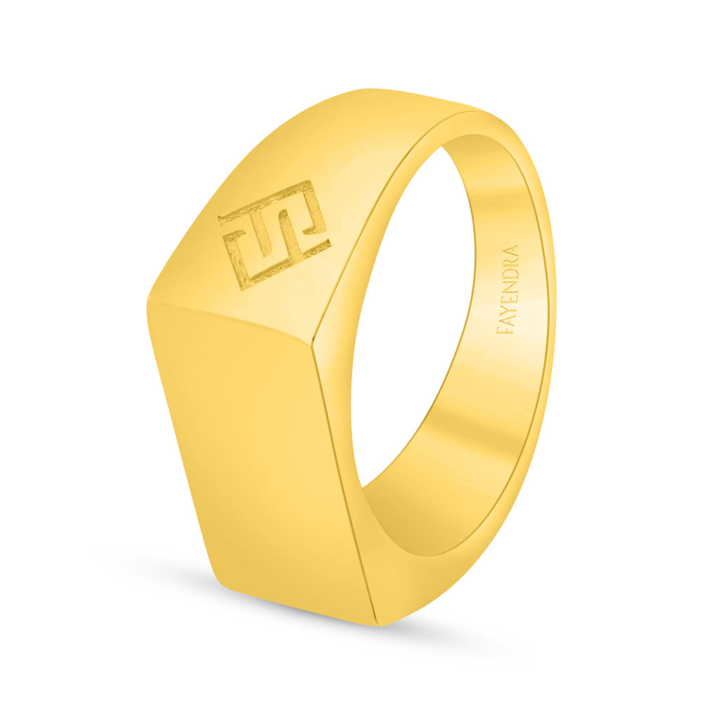 Sterling Silver 925 Ring Golden Plated