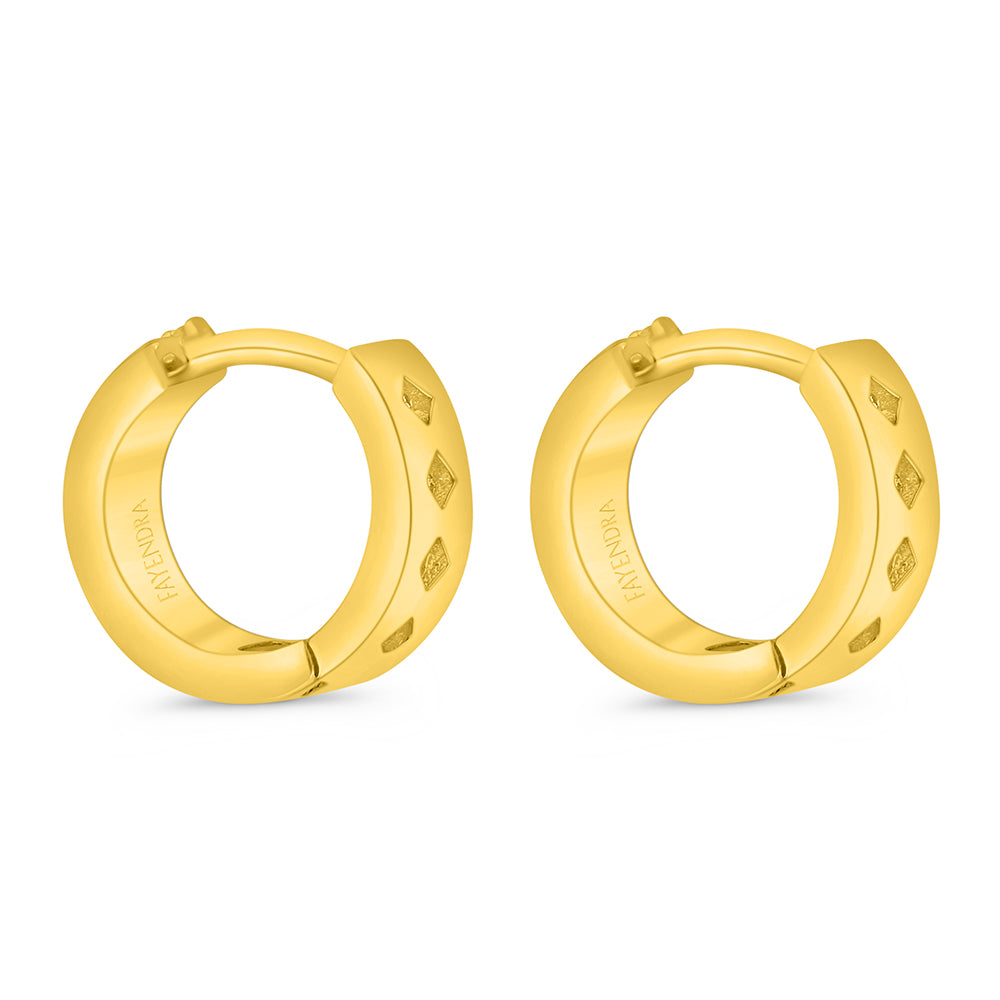 اقراط من الفضة الخالصة عيار 925 مطلية ذهبي مرصعة صدف ابيض و فص ابيض