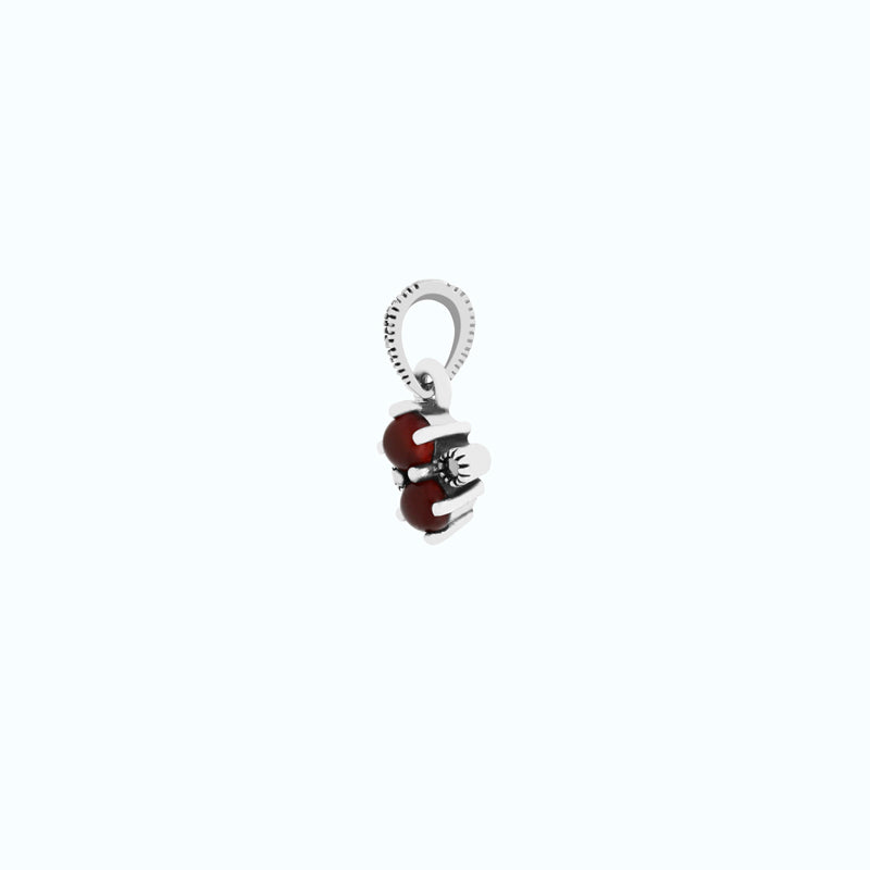 Sterling Silver 925 Pendant Embedded With Natural Aqiq And Marcasite Stones