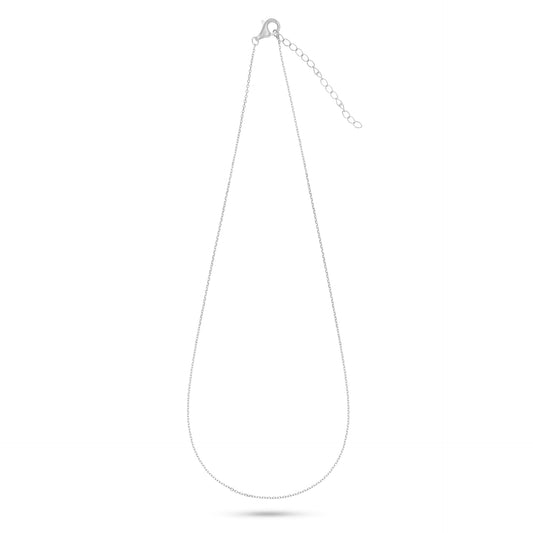 سلسلة من الفضة الخالصة عيار 925 مطلية روديوم (40cm)