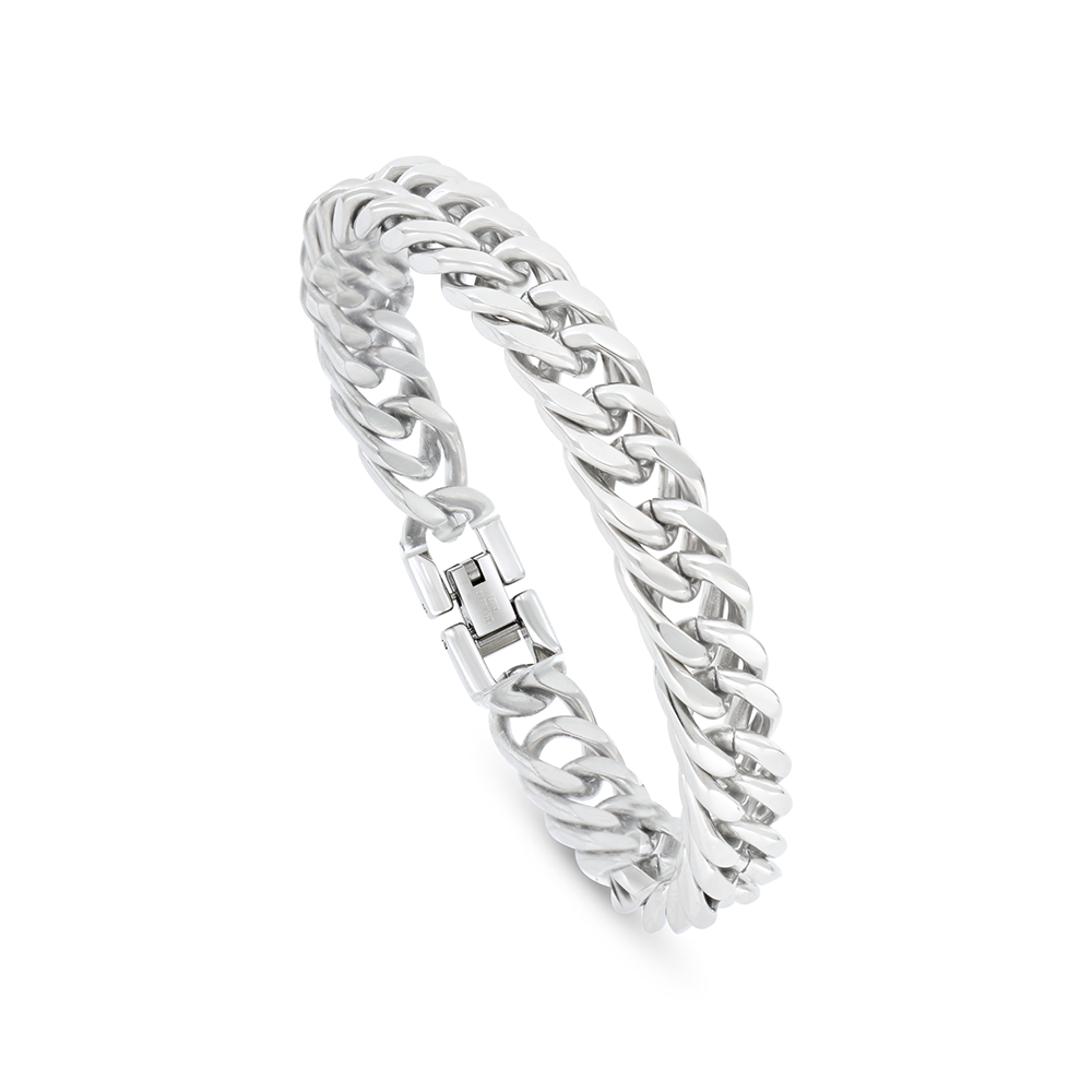 اسورة رجالي ستانلس ستيل لون فضي عيار 316L