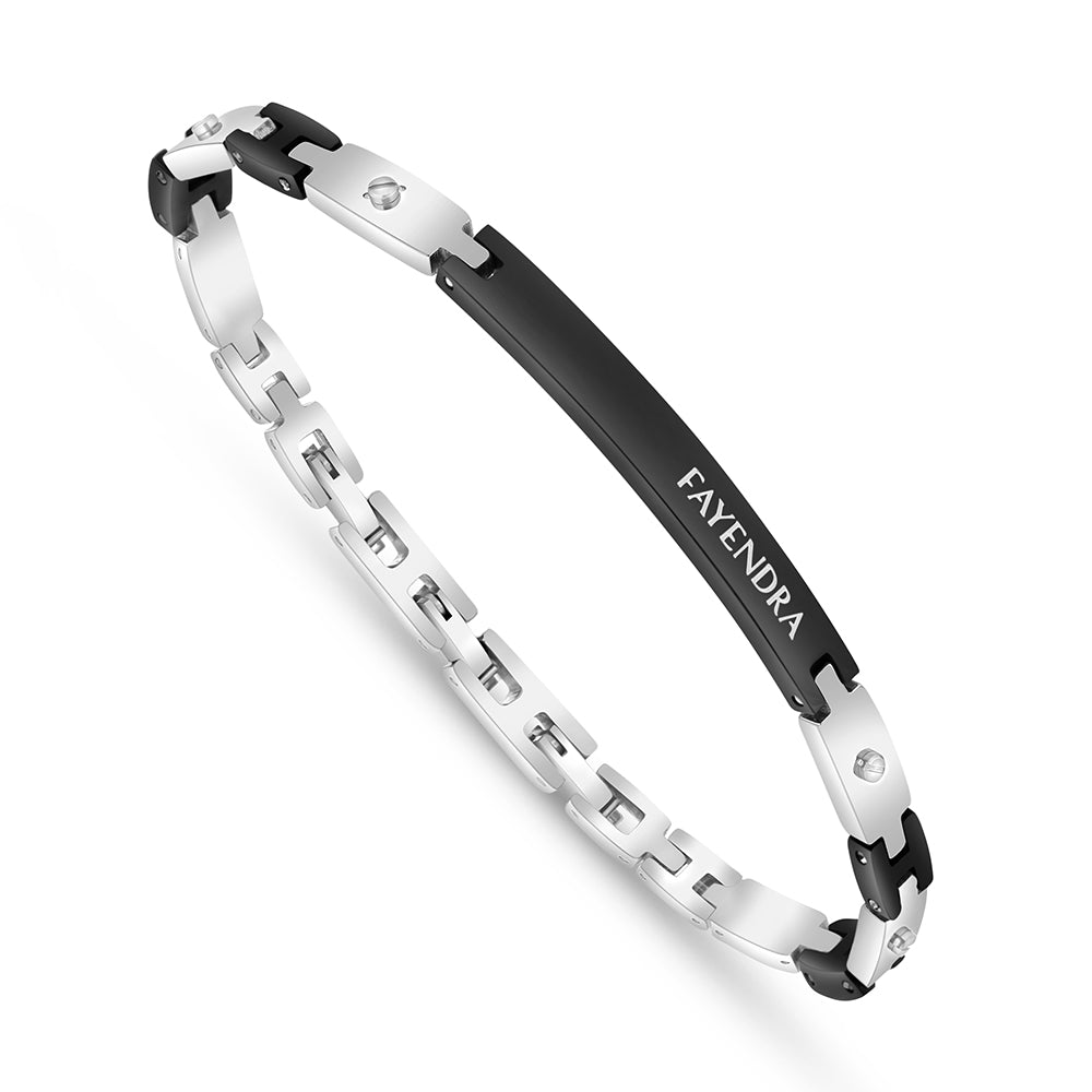 Stainless Steel 316L And 304 L Bracelet, Silver And Black Color For Men
