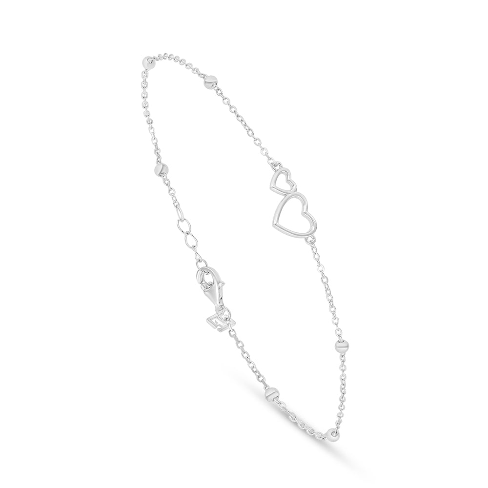 Sterling Silver 925 Bracelet Rhodium Plated