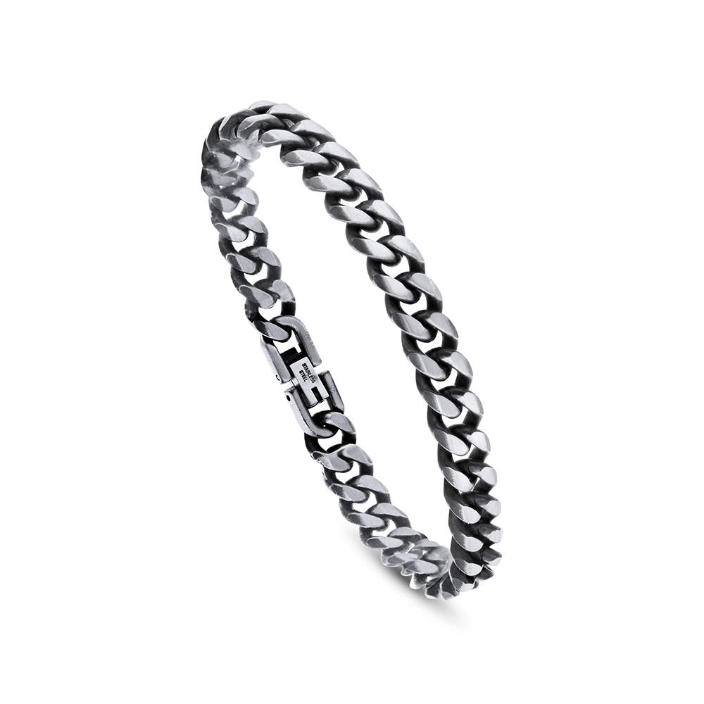 اسورة رجالي ستانلس ستيل لون انتيك ستيل عيار 316L