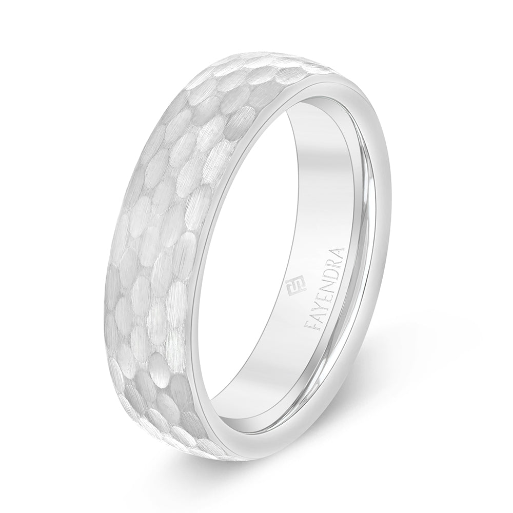 دبلة رجالي مصنوعة من التونغستان كاربيد مطلية روديوم