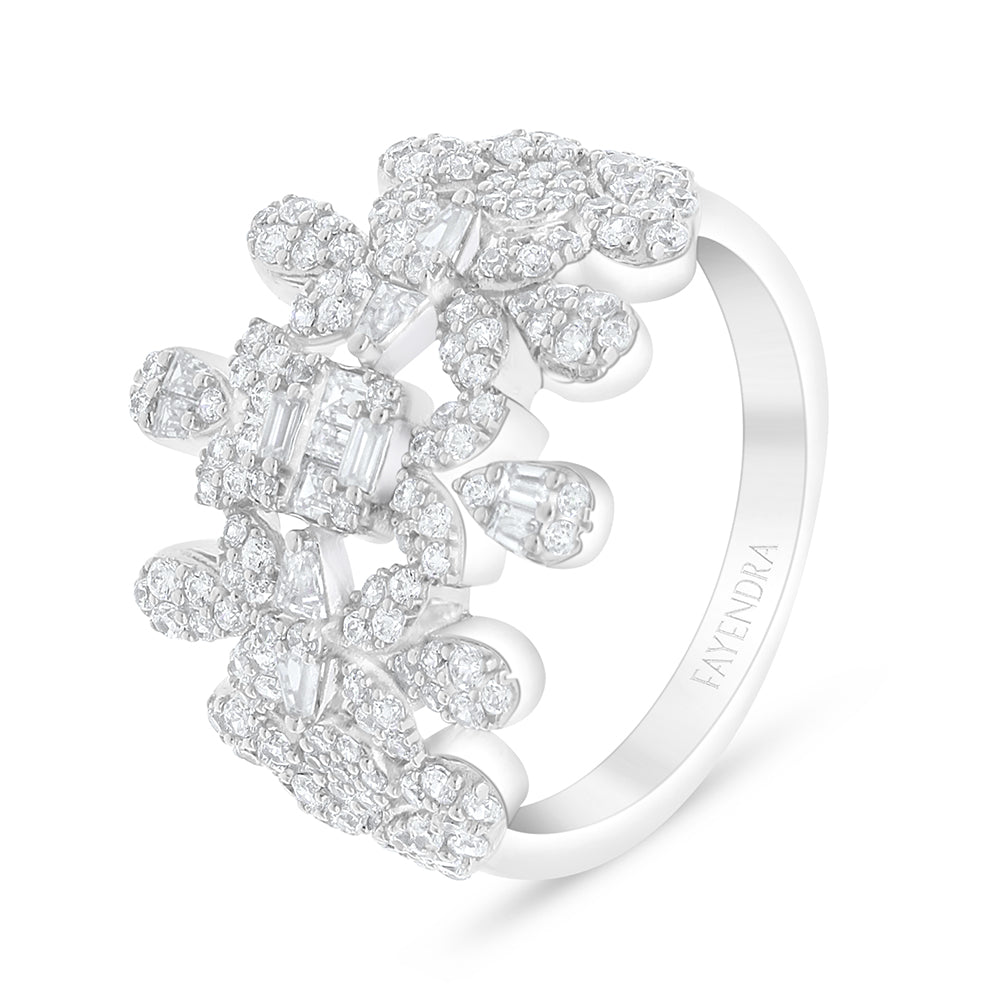 Sterling Silver 925 SET Rhodium Plated Embedded With White Zircon
