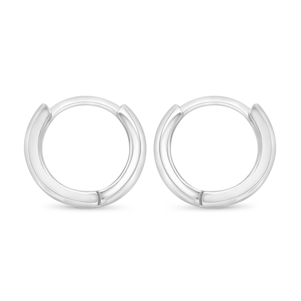 Sterling Silver 925 Earring Rhodium Plated Embedded With White Zircon