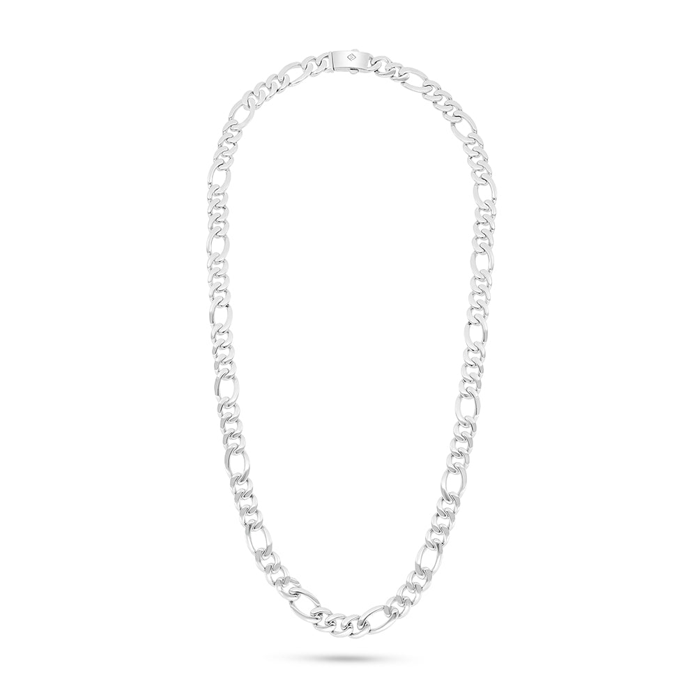 Sterling Silver 925 Necklace Rhodium Plated For Men