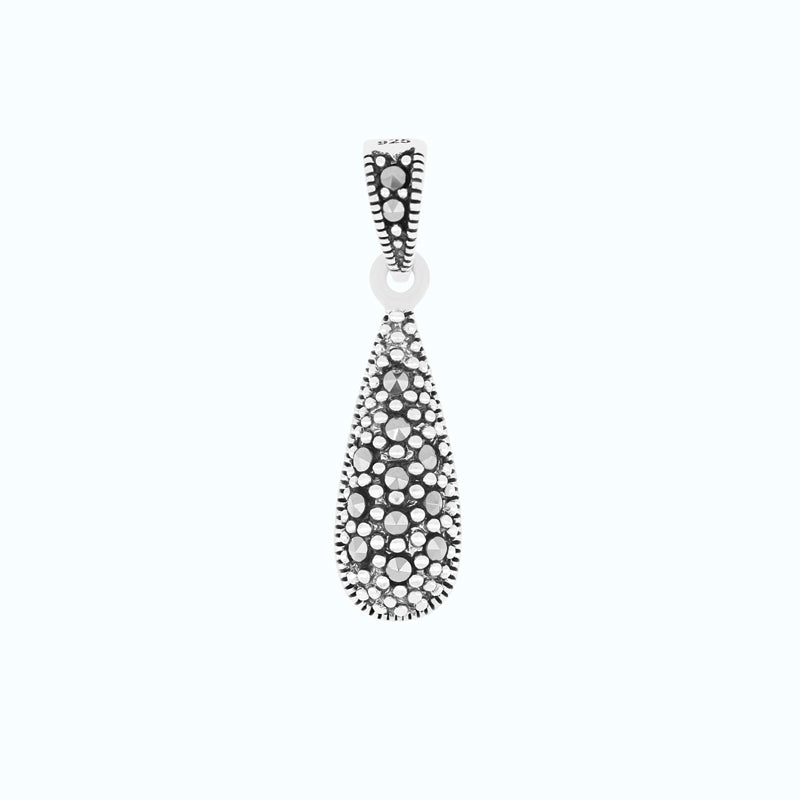 Sterling Silver 925 Pendant Embedded With Marcasite Stones
