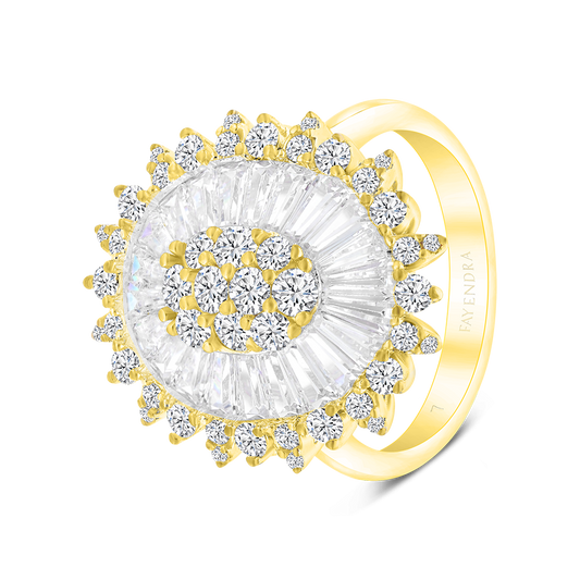 Sterling Silver 925 Ring Gold Plated