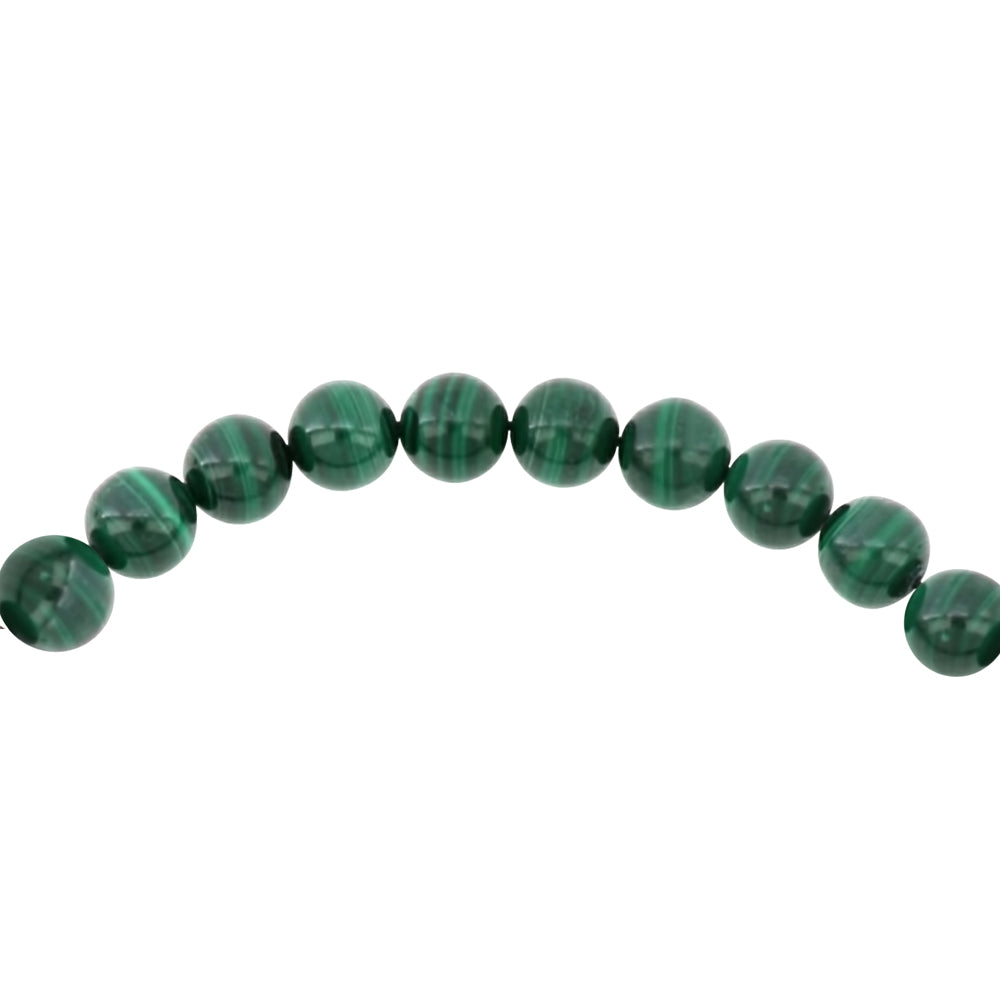 Rosary 33 Sterling Silver 925 Set Oxidized Embedded With Malachite Bead 9-10 ML LOGO