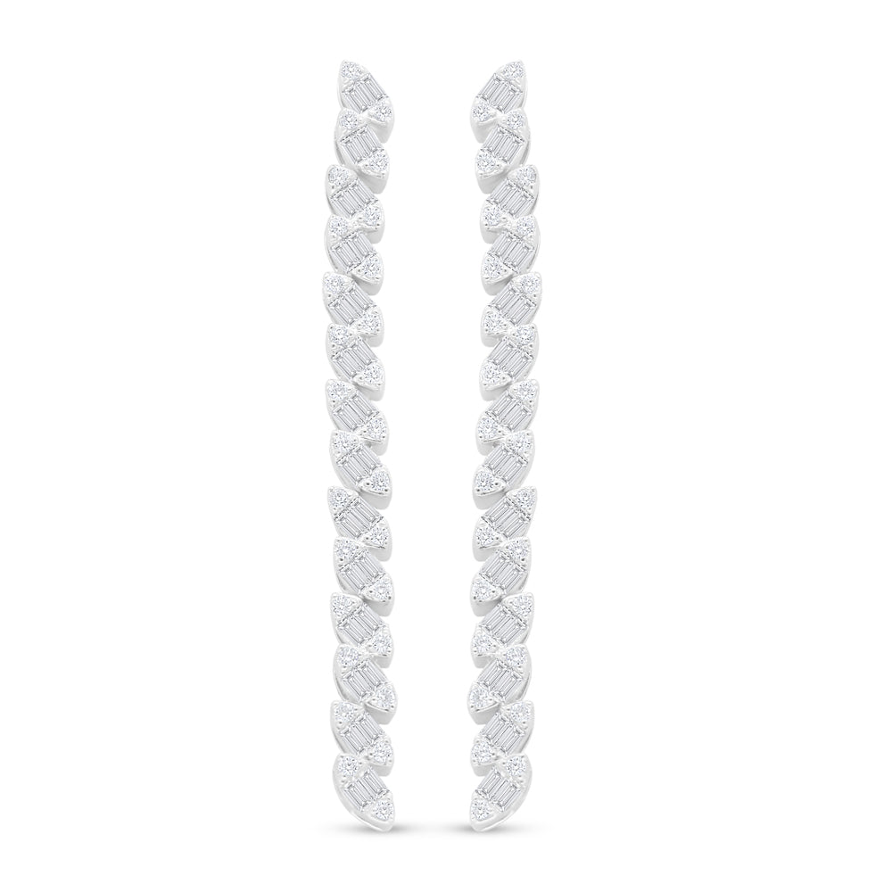 Sterling Silver 925 SET Rhodium Plated Embedded With White Zircon