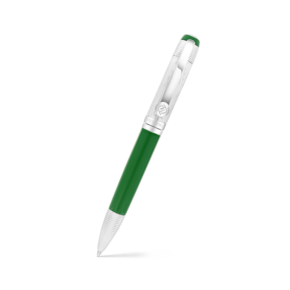 Fayendra Pen Rhodium Plated And green lacquer