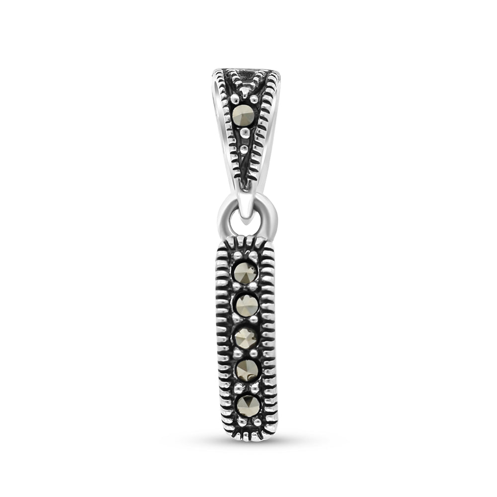 Sterling Silver 925 Pendant Embedded With Marcasite Stones