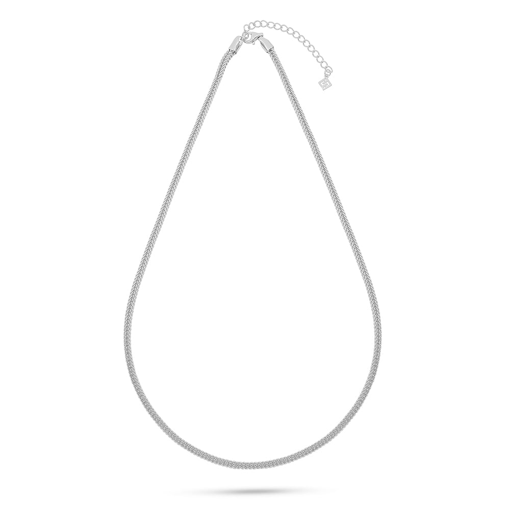 Sterling Silver 925 Necklace Rhodium Plated