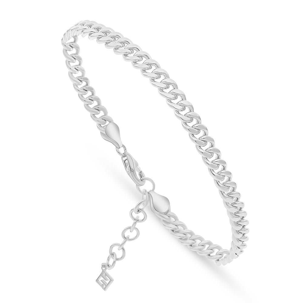 Sterling Silver 925 Bracelet Rhodium Plated