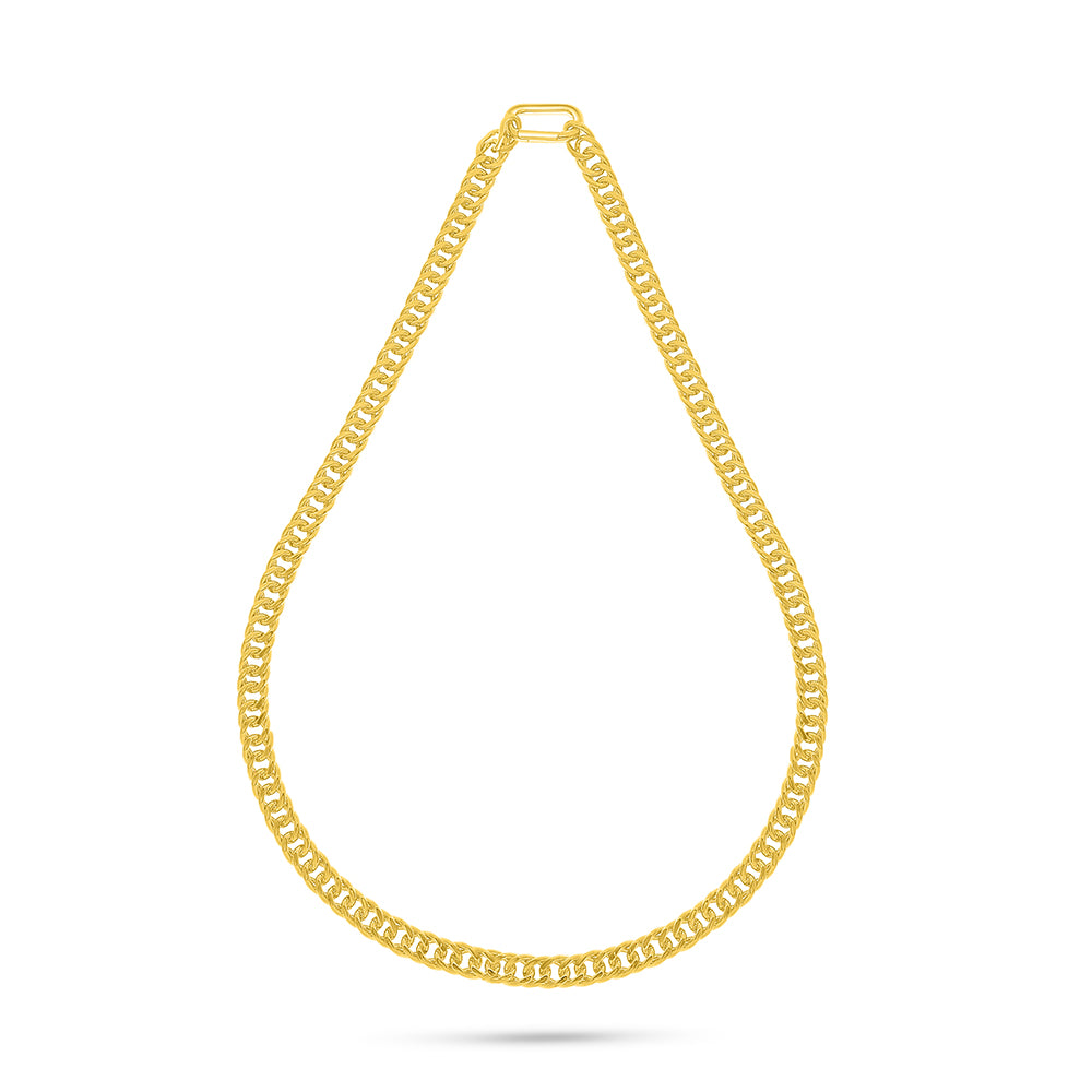 عقد من الفضة الخالصة عيار 925 مطلي ذهبي