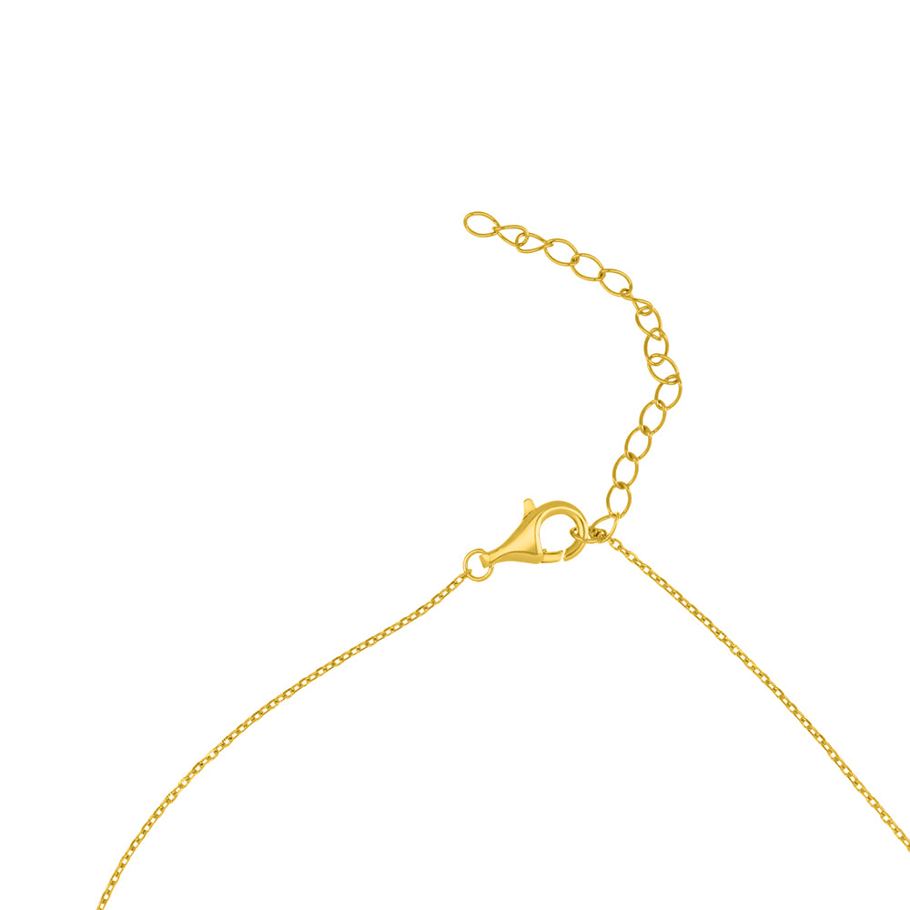سلسلة من الفضة الخالصة عيار 925 مطلي ذهبي (45cm)