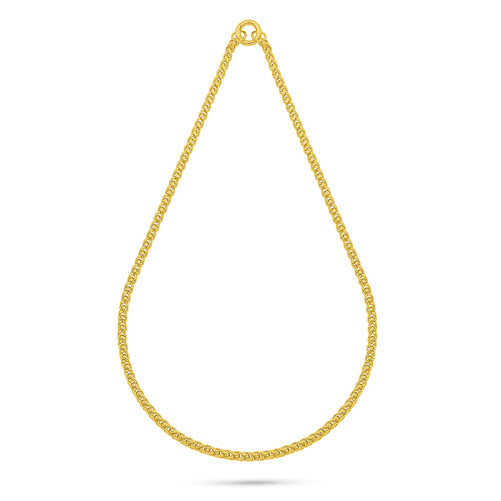 Sterling Silver 925 Necklace Golden Plated