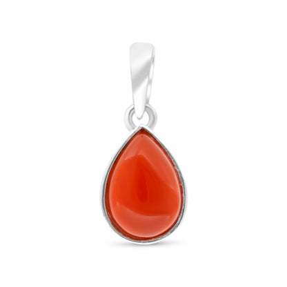 Sterling Silver 925 Pendant Embedded With Natural Aqiq