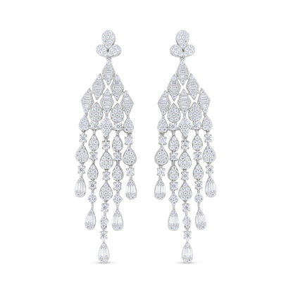 Sterling Silver 925 Set Rhodium Plated Embedded With White Zircon