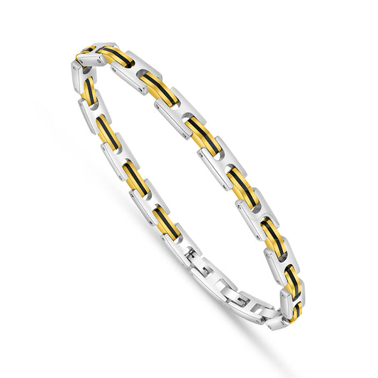 Stainless Steel 316L And 304 L Bracelet, Silver And Black And Rose Gold Color For Men