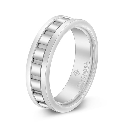 Tungsten Carbide Wedding Ring Stainless Steel Color For Men