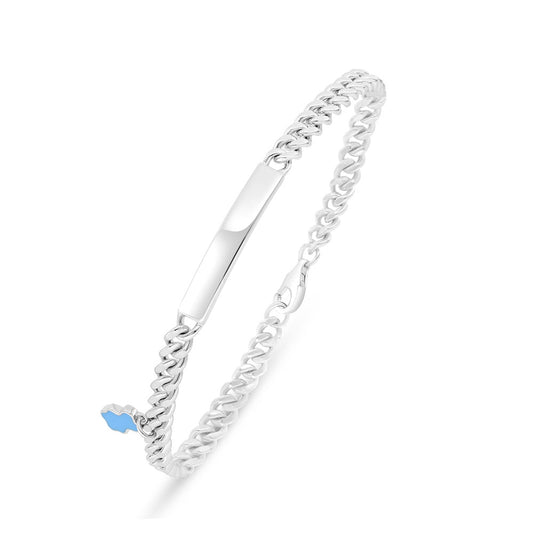 Sterling Silver 925 Bracelet Rhodium Plated