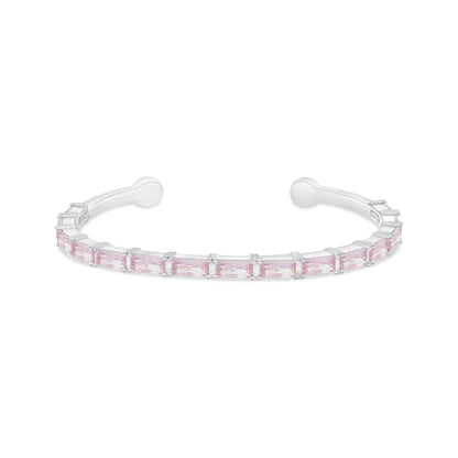 اسورة من الفضة الخالصة عيار 925 مطلية روديوم مرصعة زركون بنك